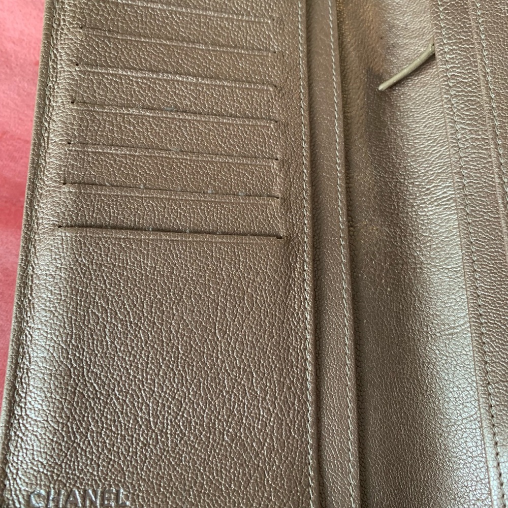 Chanel Lambskin Bifold wallet silver rose - Picture 3 of 8